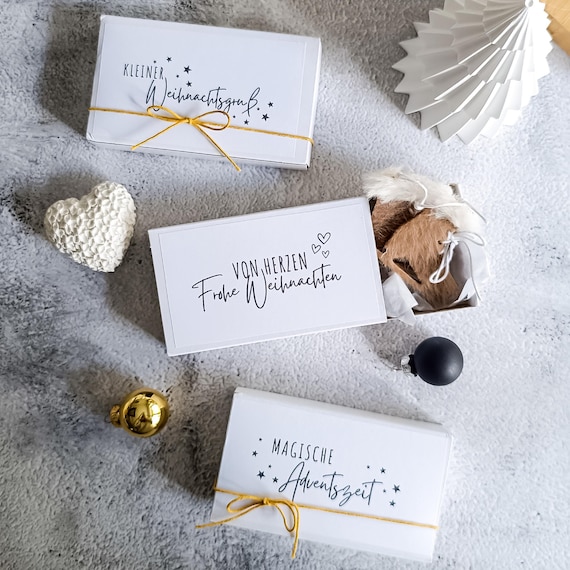 Streichholzschachtel Vorlagen Weihnachten | Etiketten zum Sofortdruck | Matchbox Labels groß & klein | Printable Advent Mini Geschenk DIY