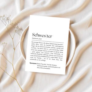Carte imprimable pour sœur | Carte numérique avec inscription à imprimer | Cadeau pour sœur | Carte émotionnelle et drôle | Téléchargement PDF
