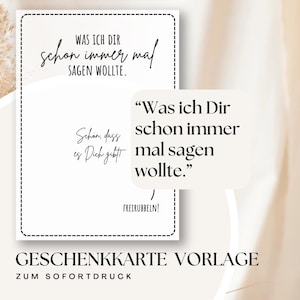 Was ich dir schon immer mal sagen wollte – PDF-Vorlage für ein persönliches Geschenk voller Herz | Freundschaft | Dankeschön | kleine Geste