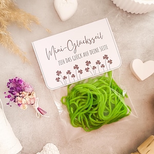 Mini gelukskoord sjabloon, tas sluiting PDF, DIY cadeau idee, vouwkaart om af te drukken, bedankje, Adventskalender, geluksboodschap