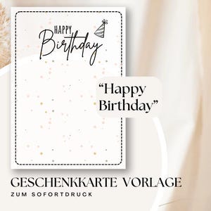 Buon compleanno – Modello PDF per un affettuoso regalo in denaro | Perfetto per: Compleanno | Buono regalo | piccola cosa | Regalo in denaro