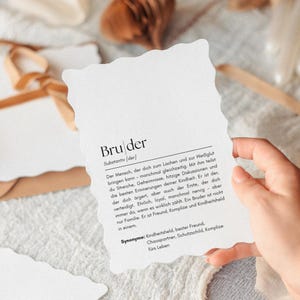 Bruder Printable Karte | Digitale Karte mit Spruch zum Ausdrucken | Geschenk für Bruder | Lustige & emotionale Karte für Geschwister | PDF D
