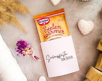 Emballage Soul Warmer à imprimer | PDF et PNG | Cadeau de consolation DIY | Imprimable pour cup pudding | Petite idée cadeau pour se remonter le moral