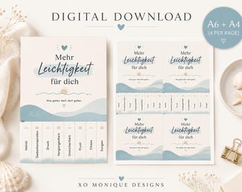 More ease for you – Tear-off slips A6 & A4 | Mindfulness Printable | Digital Download