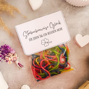Sjabloon voor tassluiting “Strengen van geluk” | PDF vouwkaart om te printen | DIY cadeau-idee voor een feestelijke adventskalender