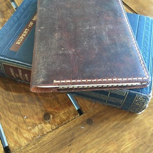 Brown Color A6 Notebook with Genuine Leather Cover Gift for Him