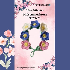 Midsommarkrans Virkmönster ”Linnéa”