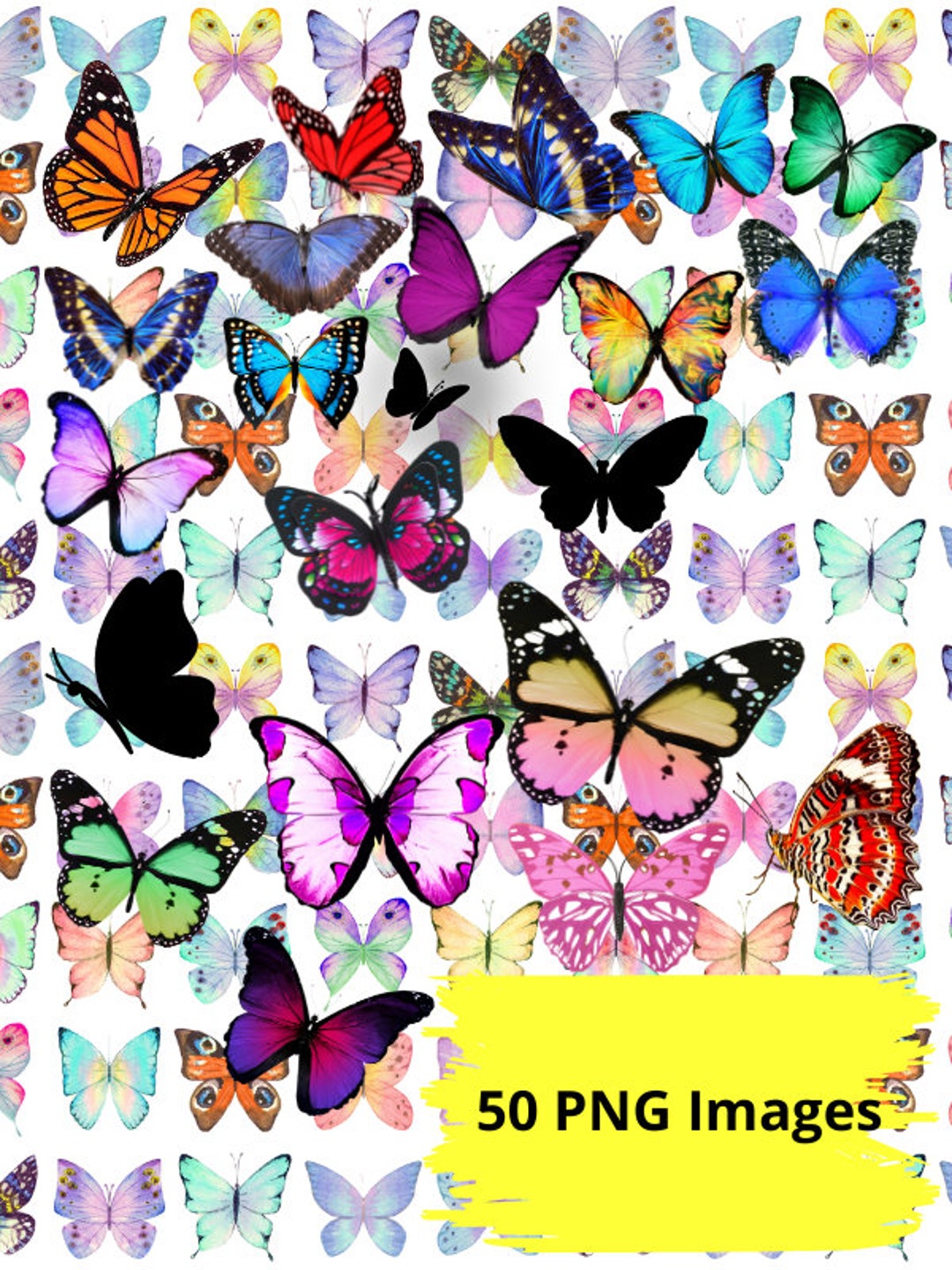 Butterflies Clipart, Butterflies Images, Summer Clipart, Printify