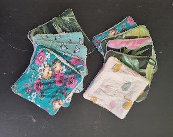 Struccante o salviette per neonati - Lavabile - set da 5 salviette, 10 salviette o 15 salviette. fatte a mano, in cotone e spugne