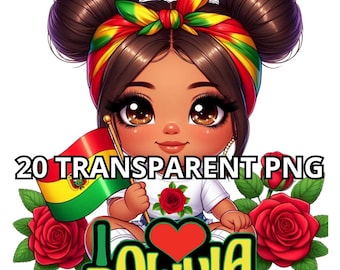 Super Lindo Chibi Boliviana Niña Png,20 Png, Niña Boliviana Png, Orgullosa Boliviana Png, Latina Clipart, Chibi Chica Png, Latina Png, Bolivia