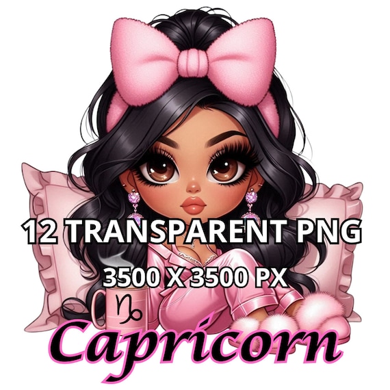 Zodiac Png Bundle, 12 TRANSPARENT PNG, Zodiac Sign Png, Chibi Latina Zodiac Girl Png, Latina Woman Png, Latina Png, Chibi Png, Chibi Clipart