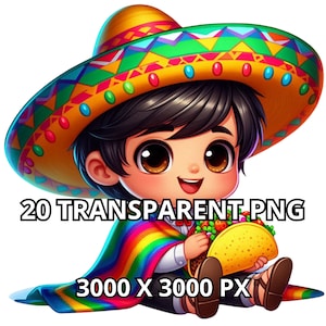 Süße Chibi mexikanische Junge Taco Clipart, 20 Png, Taco Png, Latino Jungen Clipart, mexikanischer Junge Png, kleiner Junge Png, Junge ClipArt, hispanischer Junge Png