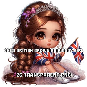 25 jolies petites filles britanniques aux cheveux bruns Chibi, fille Chibi Png, poupées Chibi Png, Chibi britannique, Chibi britannique, fille de Londres, jolie fille britannique, Png britannique