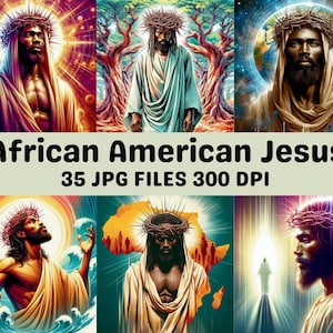 35 Jesús afroamericano, ARCHIVOS JPG 300 DPI, Jesús negro, Arte cristiano, Png religioso, Arte de Jesucristo, Clipart de Jesús, Fe, Esperanza, Amor