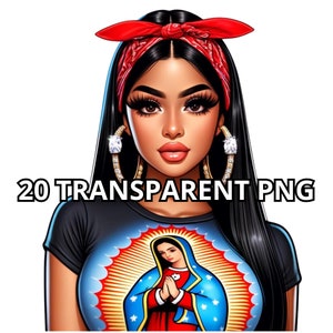 20 Png Latina, T-shirt Vergine Maria, Bella Donna Chicana, Png Donna Latina, Clipart Chicana, Png Ragazza Latina, Clipart Latina, Png Chicana