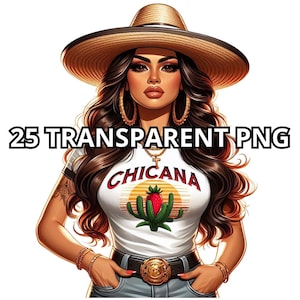 Chicana Clipart, 25 Png, Mexicana Png, Chicana Png, Mexicana Clipart, Latina Png, Latina Clipart, Chingona Png, Mexican Proud, Chola Png