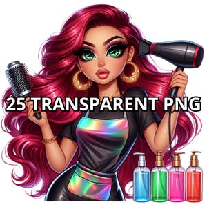 25 Cliparts de Cabeleireiro Chibi Ruivo, Cabeleireiro PNG, Ilustração de Garota de Salão, Cabeleireiro Chibi, Clipart de Estilista, Ilustração de Cabeleireiro