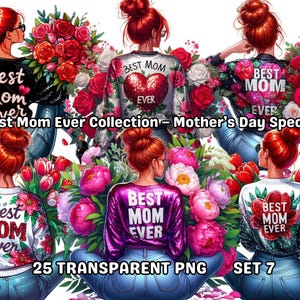 Colección "La mejor mamá del mundo": Set especial del Día de la Madre (7, 25 PNG), imágenes prediseñadas del Día de la Madre, imágenes prediseñadas de mamá, imágenes prediseñadas de la mejor mamá del mundo, mamá png, imágenes prediseñadas de mamá