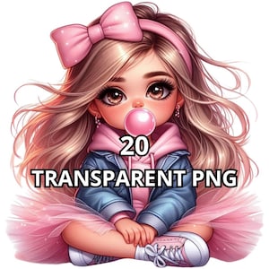 Super Cute Chibi Blonde Baby Girl Png, 20 Png, Chibi Girl Clipart, Chibi Girl Png, Chibi Dolls Png, Baby Girl Png, Little Girl Png, Latina