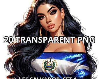 20 hermosas chicas salvadoreñas PNG Set 1, El Salvador Png, Bandera de El Salvador, Clipart de El Salvador, Latina Png, Clipart Latina, Salvadoreña Png