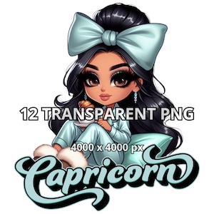 Pacchetto PNG Zodiaco, 12 PNG TRASPARENTI, Segno Zodiacale PNG, Ragazza Zodiaco Latina Chibi PNG, Donna Latina PNG, Latina PNG, Chibi PNG, Clipart Chibi