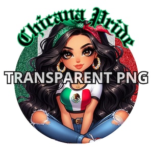 Chicana Pride Clipart, PNG TRANSPARENT, Chicana Png, Chicana Clipart,Chibi Dolls Png,Chibi Girl Png,Latina Woman Png,Mexicana Png,Latina Png