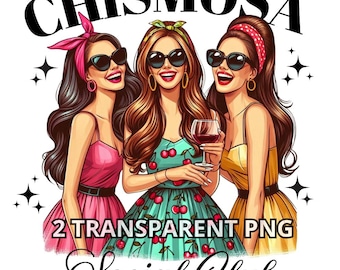 Chismosa Social Club Png, 2 PNG TRANSPARENTES, Latina Png, Chicana Clipart, Latina Clipart, Latina Woman Png, Chicano Woman Png, Chisme Png
