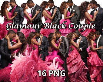 Glamour Black Couple, 16 PNG, Black Couple Png, Black Love Png, Couple Clipart, Valentines Girl Png, Love Clipart, Couple Clipart, Love Png