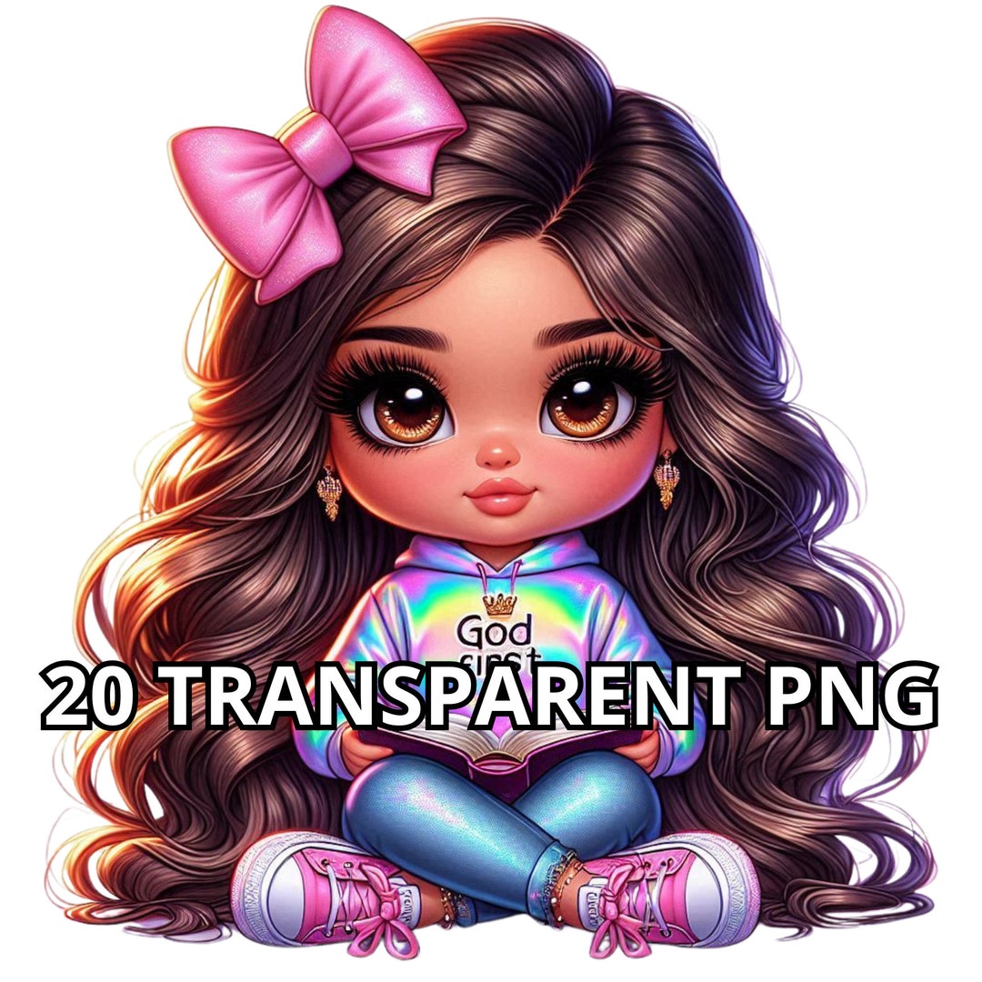 GOD FIRST, Chibi Cute Brown Hair Baby Girl Png,20 Png,chibi Girl ...