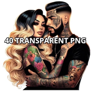 40 Hot Tattooed Latin Couple Png, Love Hispanic Couple, Cholo Png, Chola Png, Latina Png, Gangster Love Png, Chicana Clipart, Chicana Png