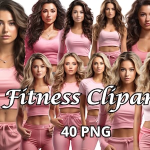 Fitness Clipart, 40 PNG, Fitness Girl Png, Workout Png, Gym Clipart, Fitness Png, Health Clipart, Gym Png, Sport Clipart, Exercise Clipart