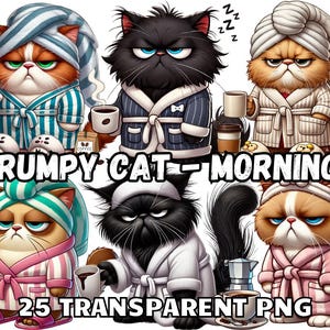 Matin de chat grincheux, 25 PNG TRANSPARENT, Chat drôle Png, Clipart de chat grincheux, Chat grincheux Png, Clipart de chat, Clipart de chat de café grincheux, Chat Png