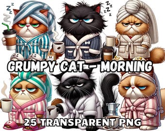 Mañana de gato gruñón, 25 PNG TRANSPARENTE, gato divertido png, imágenes prediseñadas de gato gruñón, gato gruñón png, imágenes prediseñadas de gato, imágenes prediseñadas de gato de café gruñón, gato png