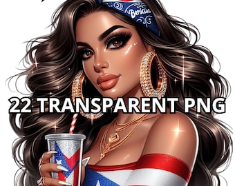 22 Boricua Png, Puerto Rico Clipart, Boricua Clipart, Puerto Rico Png, Puerto Rico Design Png, Proud Puerto Rican Png, Puerto Rican Girl Png