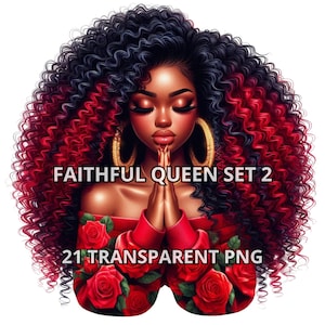 Conjunto 2 de 21 Reinas Fieles, Mujer Negra (Png), Chica Negra (Png), Chica Negra Mágica (Png), Reina Negra (Png), Chica Afro (Png), Reina Melanina (Png), Reina Afro (Png)
