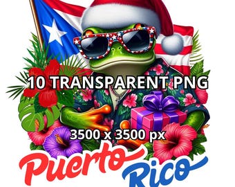 10 Christmas Puerto Rico Coqui Png, Boricua Png, Puerto Rico Clipart, Boricua Clipart, Puerto Rico Png, Coqui Png, Puerto Rican Png
