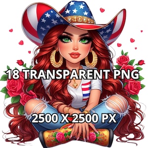 Chibi Vaquera Día de la Independencia Png, 18 Png, 4 de julio Png, Chica Occidental Png, Vaquera Png, Chica de Campo Png, Vaquera Clipart, Chibi Chica Png