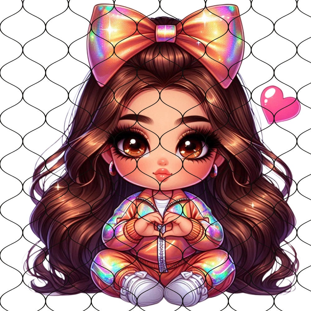 Chibi Cute Brown Hair Baby Girl Png, 20 PNG, Chibi Girl Clipart, Chibi ...