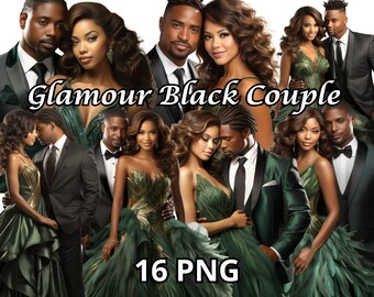 Glamour Black Couple, 16 PNG, Black Couple Png, Black Love Png, Couple Clipart, Valentines Girl Png, Love Clipart, Couple Clipart, Love Png