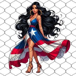 Fashion Puerto Rican Goddess, 20 Png, Boricua Png, Puerto Rico Clipart