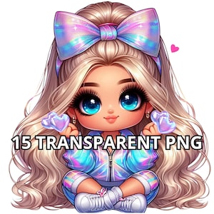 Cute Chibi bionda bambina Png, 15 Png, Chibi Girl Clipart,Chibi Girl Png,Chibi Dolls Png,Chibi Dolls Clipart,Baby Girl Png,Little Girl Png