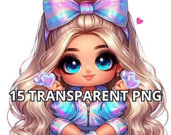 Cute Chibi Blonde Baby Girl Png, 15 Png, Chibi Girl Clipart,Chibi Girl Png,Chibi Dolls Png,Chibi Dolls Clipart,Baby Girl Png,Little Girl Png
