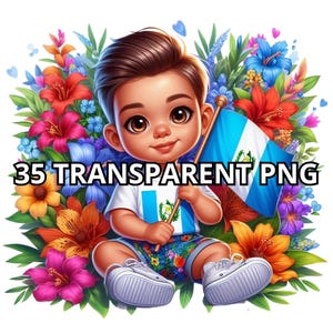 35 Chibi Lindo Bebé Guatemalteco Clipart, Niño Guatemalteco Png, Guatemala Png, Bandera de Guatemala, Png Guatemalteco, Chibi Boy Png, Latino Png