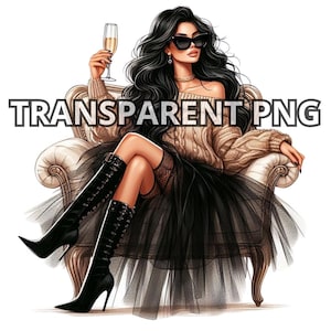 Fashion Girl Clipart, TRANSPARANTE PNG, Herfst Fashion Girl Clipart, Glam Girl Png, Fashionista Clipart, Fashion Clipart, Fashion Png, Luxe Png