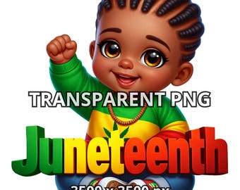 1 Juneteenth Baby Boy, Juneteenth Png,Black History,Black Pride,Freedom Day,Juneteenth Clipart,Little Black Boy Clipart,Chibi Black Boy Png