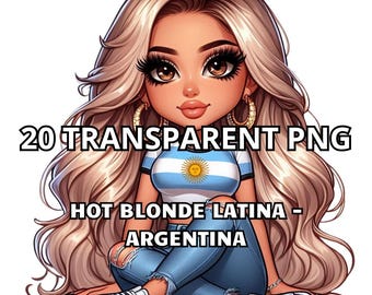 20 Hot Blonde Latina - Argentina, Gorgeous Argentinian Girl, Argentina Png, Latina Png, Chibi Girl Png, Argentina Clipart, Proud Argentinian