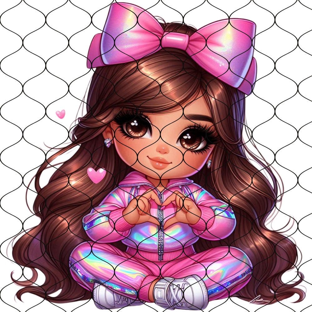 Chibi Cute Brown Hair Baby Girl Png, 20 PNG, Chibi Girl Clipart, Chibi ...