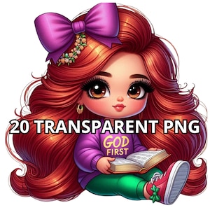 DIO PRIMA, Chibi Cute Redhead Baby Girl Png, 20 PNG, Chibi Girl Clipart, Chibi Girl Png, Chibi Dolls Png, Chibi Dolls Clipart, Latina Baby Girl