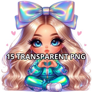 Cute Chibi bionda bambina Png, 15 Png, Chibi Girl Clipart,Chibi Girl Png,Chibi Dolls Png,Chibi Dolls Clipart,Baby Girl Png,Little Girl Png
