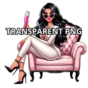 Fashion Girl Clipart, TRANSPARANTE PNG, Glam Girl Png, Fashionista Clipart, Fashion Clipart, Girl Boss Clipart, Glam Girl Clipart, Luxe Png